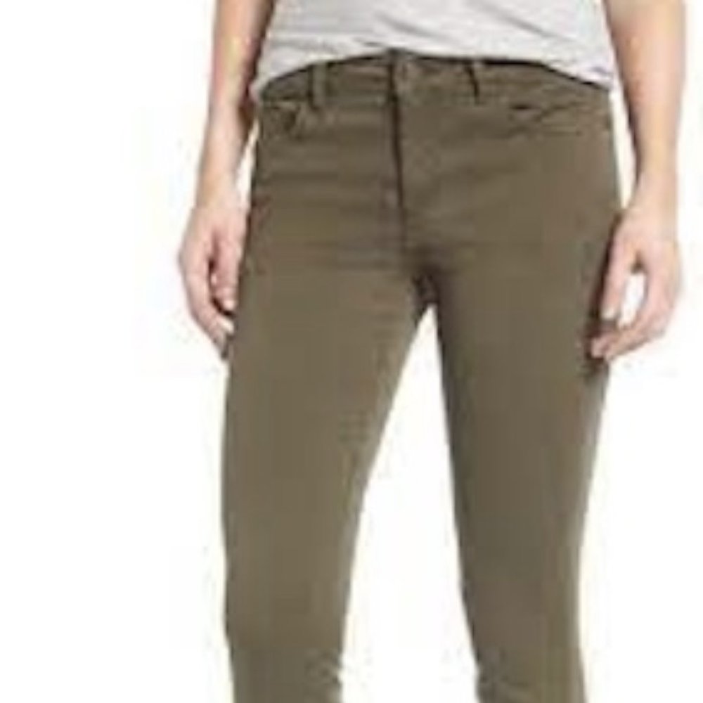 DL1961 Margaux instasculpt skinny jeans in moss green size 27